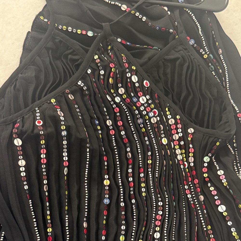 FARM Rio Elegant Black Maxi Dress with Sparkling Details - Picture 7 of 11